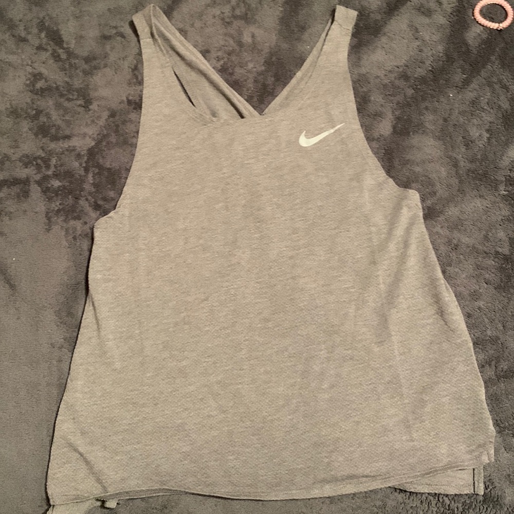 Gray Nike running tank top
